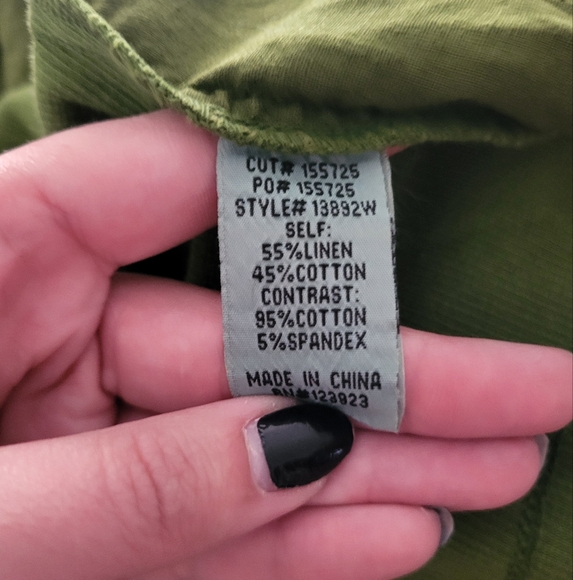 XCVI Wearables Lightweight Snap Button Jacket Green NWT XL - Picture 5 of 5